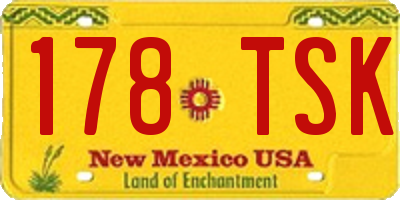 NM license plate 178TSK