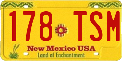 NM license plate 178TSM