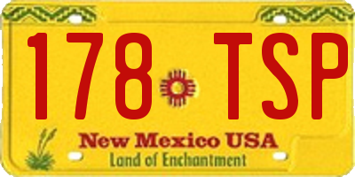 NM license plate 178TSP