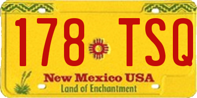 NM license plate 178TSQ
