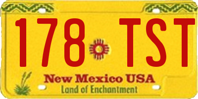 NM license plate 178TST