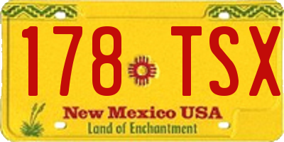 NM license plate 178TSX