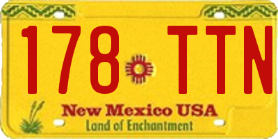 NM license plate 178TTN