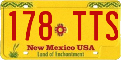 NM license plate 178TTS