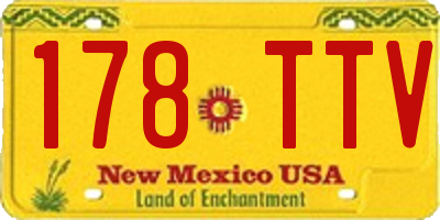 NM license plate 178TTV