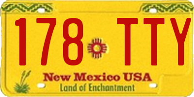NM license plate 178TTY