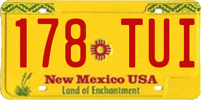 NM license plate 178TUI