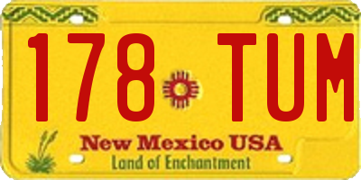 NM license plate 178TUM