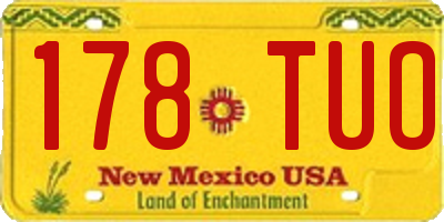 NM license plate 178TUO