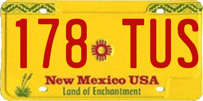 NM license plate 178TUS