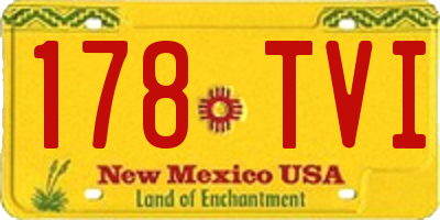 NM license plate 178TVI