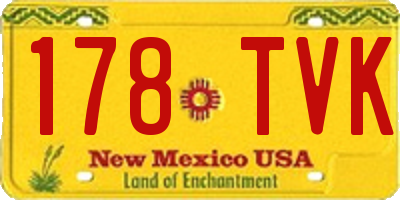 NM license plate 178TVK