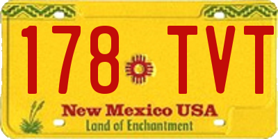 NM license plate 178TVT