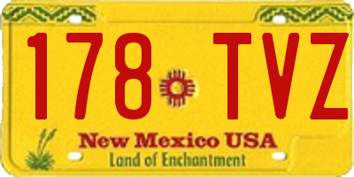 NM license plate 178TVZ