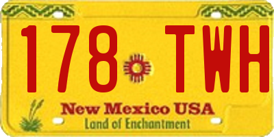 NM license plate 178TWH