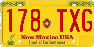 NM license plate 178TXG
