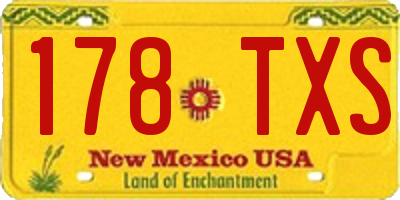 NM license plate 178TXS