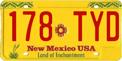 NM license plate 178TYD