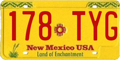 NM license plate 178TYG
