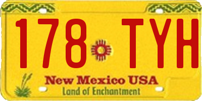 NM license plate 178TYH