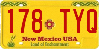NM license plate 178TYQ