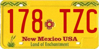 NM license plate 178TZC