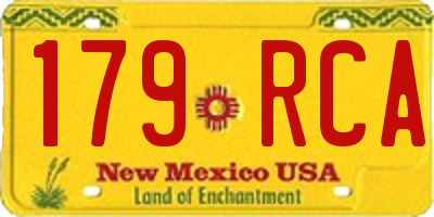 NM license plate 179RCA