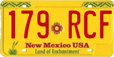 NM license plate 179RCF