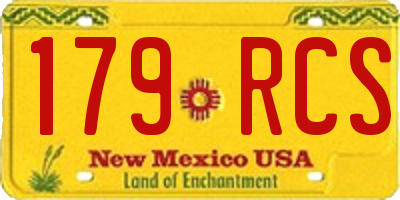 NM license plate 179RCS