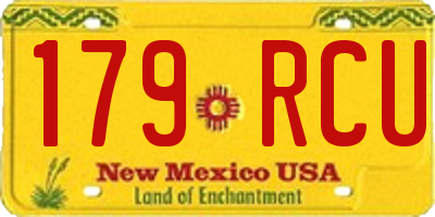 NM license plate 179RCU