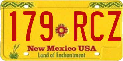 NM license plate 179RCZ