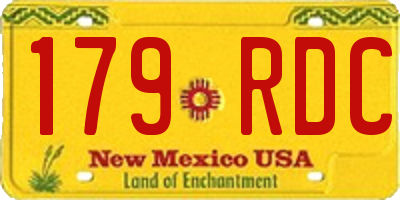 NM license plate 179RDC