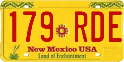 NM license plate 179RDE