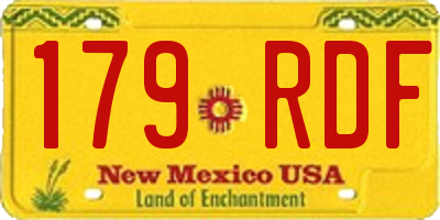 NM license plate 179RDF