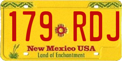 NM license plate 179RDJ
