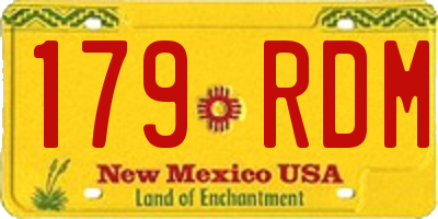NM license plate 179RDM