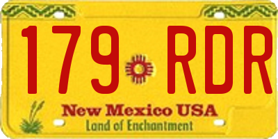 NM license plate 179RDR