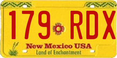 NM license plate 179RDX