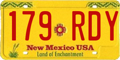 NM license plate 179RDY
