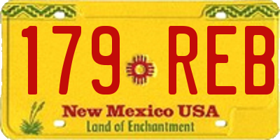 NM license plate 179REB