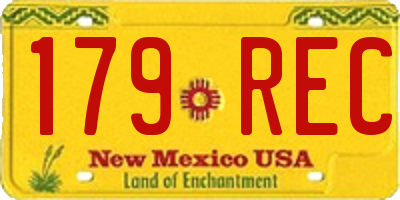 NM license plate 179REC