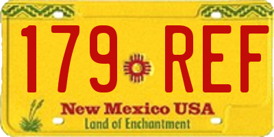 NM license plate 179REF