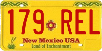 NM license plate 179REL