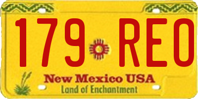 NM license plate 179REO