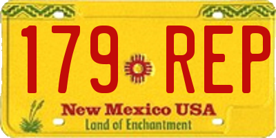 NM license plate 179REP