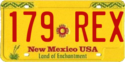 NM license plate 179REX