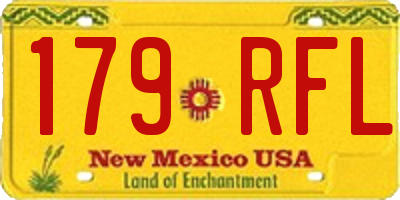 NM license plate 179RFL