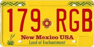NM license plate 179RGB