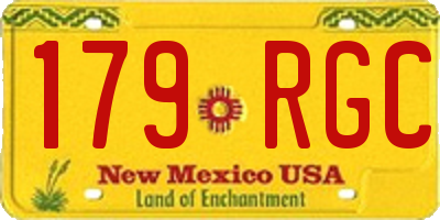 NM license plate 179RGC