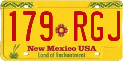 NM license plate 179RGJ